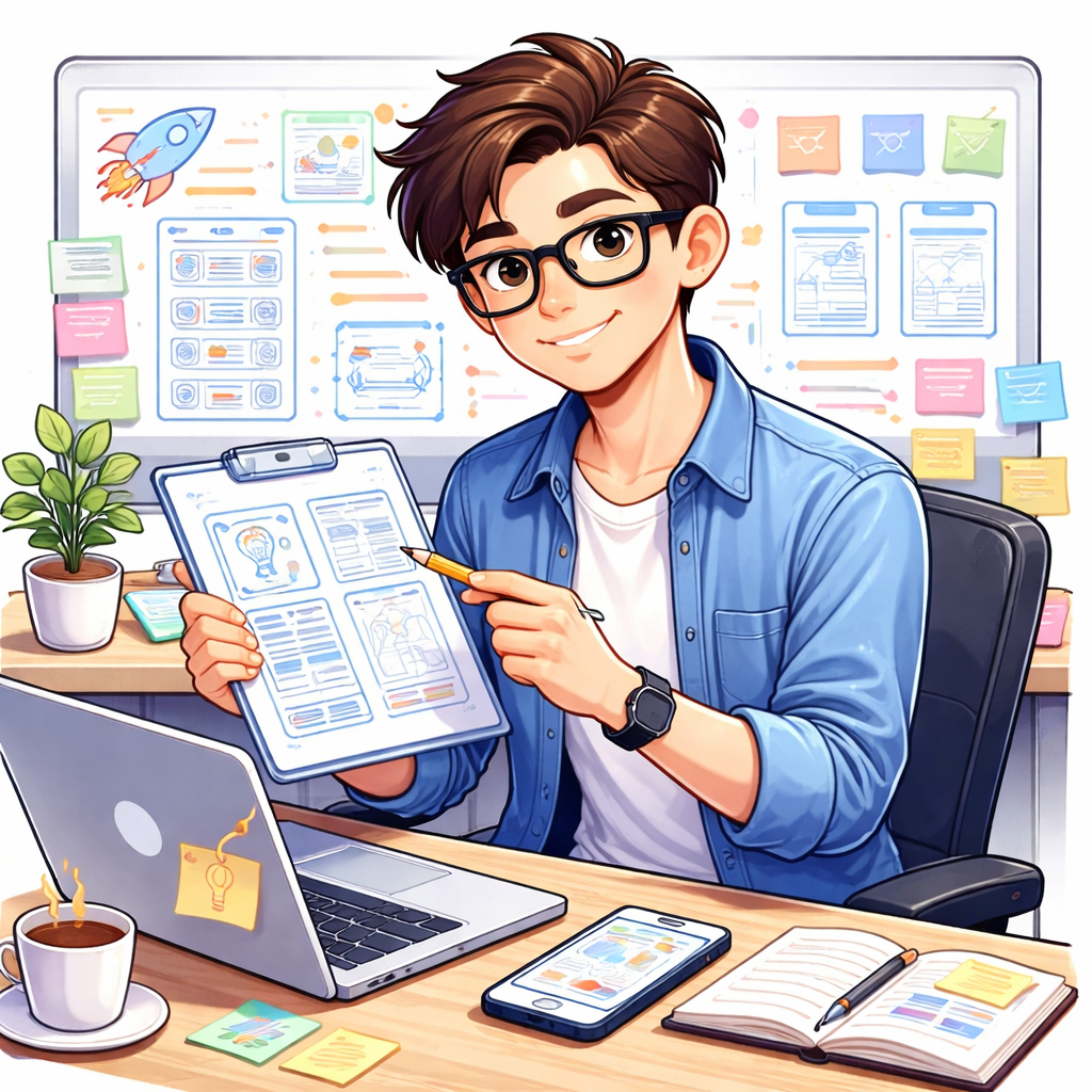 产品经理创意桌面示意图